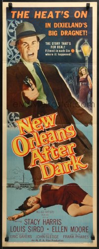 5t268 NEW ORLEANS AFTER DARK insert 1958 Louisiana drug smuggling, the big Dixieland crime shocker!