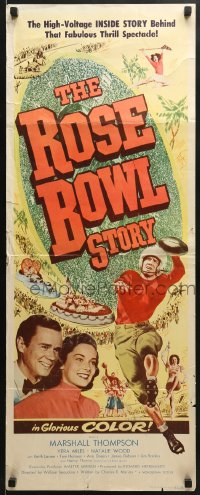 5t351 ROSE BOWL STORY insert 1952 Vera Miles, football quarterback Marshall Thompson in uniform!