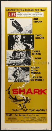 5t380 SHARK insert 1969 directed by Samuel Fuller, Burt Reynolds, Silvia Pinal!