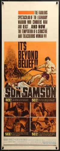 5t399 SON OF SAMSON insert 1962 strongman Mark Forest as Maciste, sexy Chelo Alonso, Italian!