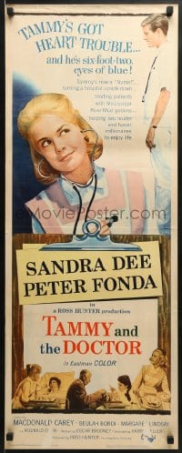 5t435 TAMMY & THE DOCTOR insert 1963 nurse Sandra Dee turns a hospital upside down & loves Peter Fonda!