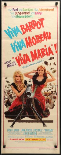 5t470 VIVA MARIA insert 1966 Louis Malle, sexiest French babes Brigitte Bardot & Jeanne Moreau!