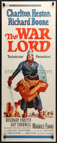 5t473 WAR LORD insert 1965 Charlton Heston all decked out in armor with sword by Howard Terpning!
