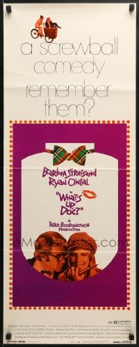 5t474 WHAT'S UP DOC insert 1972 Barbra Streisand, Ryan O'Neal, directed by Peter Bogdanovich!
