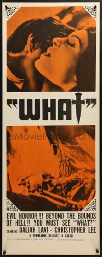 5t477 WHIP & THE BODY insert 1964 Mario Bava's La Frusta e il corpo, Christopher Lee, sexy Daliah Lavi!