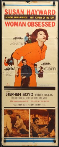 5t484 WOMAN OBSESSED insert 1959 Best Actress Academy Award Winner Susan Hayward, Stephen Boyd