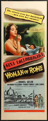 5t485 WOMAN OF ROME insert 1956 love was sexy Gina Lollobrigida's profession but men were a career!