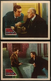 5w828 CRY OF THE CITY 2 LCs 1948 Siodmak noir, images of Victor Mature, Konstantin Shayne & Cook!