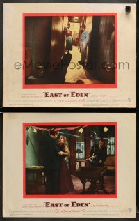 5w842 EAST OF EDEN 2 LCs 1955 James Dean & Julie Harris, directed by Elia Kazan, great scenes!