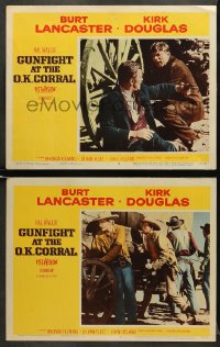 5w866 GUNFIGHT AT THE O.K. CORRAL 2 LCs 1957 Burt Lancaster, Kirk Douglas, directed by John Sturges!