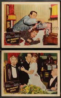 5w871 HER HUSBAND'S AFFAIRS 2 LCs 1947 cool images of Lucille Ball & Franchot Tone!