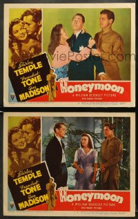5w878 HONEYMOON 2 LCs 1947 newlyweds Shirley Temple & Guy Madison in Mexico!