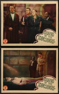 5w899 KING OF THE ZOMBIES 2 LCs 1941 Dick Purcell & Joan Woodbury, Mantan Moreland, horror!