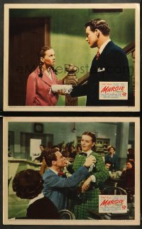 5w915 MARGIE 2 LCs 1946 images of pretty Jeanne Crain in the title role, Glenn Langan!