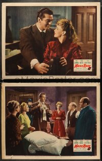 5w920 MOSS ROSE 2 LCs 1947 sexy Peggy Cummins, Victor Mature & Vincent Price!
