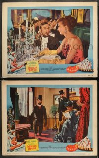 5w921 MOULIN ROUGE 2 LCs 1953 images of Jose Ferrer as Toulouse-Lautrec, directed by John Huston!