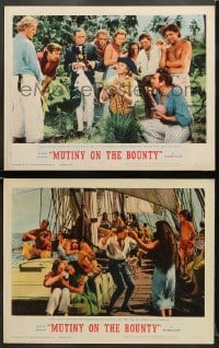 5w928 MUTINY ON THE BOUNTY 2 LCs 1962 Brando, Haydn, Griffith, Herbert, Purcell, Lamont, Harris!