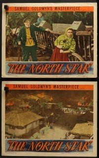 5w931 NORTH STAR 2 LCs 1943 Lewis Milestone, Samuel Goldwyn, World War II anti-Nazi propaganda!