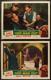 5w932 ODD MAN OUT 2 LCs 1947 directed by Carol Reed, James Mason, Newton, McCormick and Ryan!