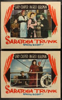 5w950 SARATOGA TRUNK 2 LCs 1945 Ingrid Bergman, Flora Robson, from the novel by Edna Ferber!