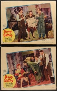 5w997 YOUNG & WILLING 2 LCs 1943 William Holden, pretty Susan Hayward, Bracken!