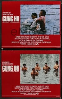 5w128 GUNG HO 8 English LCs 1986 great images of Michael Keaton, Ron Howard directed!