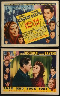 5w020 ADAM HAD FOUR SONS 8 LCs 1941 great images of Ingrid Bergman, Warner Baxter, Susan Hayward!