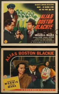 5w022 ALIAS BOSTON BLACKIE 8 LCs 1942 Lew Landers, Adele Mara & Chester Morris in title role!