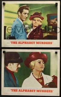 5w357 ALPHABET MURDERS 7 LCs 1966 Tony Randall, it's no mystery why sexy Anita Ekberg is murder!