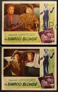 5w567 BAMBOO BLONDE 4 LCs 1946 sexy Frances Langford, Ralph Edwards, World War II musical, bomber!