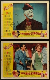 5w036 BIG CIRCUS 8 LCs 1959 Victor Mature, Red Buttons, Fleming, Vincent Price & Peter Lorre shown!