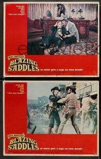 5w429 BLAZING SADDLES 6 LCs 1974 Cleavon Little, Wilder, Madeline Kahn, Mel Brooks western!