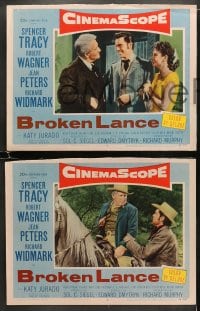 5w431 BROKEN LANCE 6 LCs 1954 Edward Dmytryk, Robert Wagner, Jean Peters & Spencer Tracy!