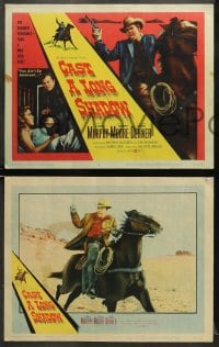 5w053 CAST A LONG SHADOW 8 LCs 1959 Audie Murphy, roughest vengeance-trail a man ever rode!