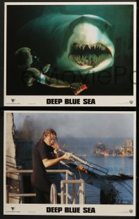 5w073 DEEP BLUE SEA 8 LCs 1999 Samuel L. Jackson, LL Cool J. Michael Rapaport, cool shark images!