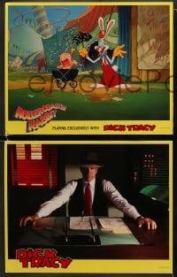 5w005 DICK TRACY 12 LCs 1990 Warren Beatty, sexiest Madonna, Al Pacino, Roller Coaster Rabbit!