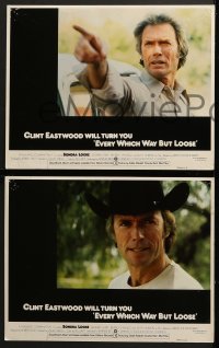 5w093 EVERY WHICH WAY BUT LOOSE 8 int'l LCs 1978 Clint Eastwood, Sondra Locke, Beverly D'Angelo & Clyde!