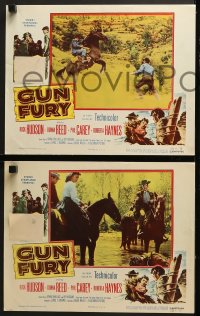 5w376 GUN FURY 7 3D LCs 1953 Phil Carey steals Donna Reed & leaves Rock Hudson to die!