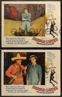 5w593 HAROLD LLOYD'S WORLD OF COMEDY 4 LCs 1962 one of the great comics of all time, Safety Last!