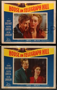 5w381 HOUSE ON TELEGRAPH HILL 7 LCs 1951 William Lundigan, Valentine Cortesa, Robert Wise noir!
