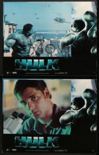 5w146 HULK 8 LCs 2003 Ang Lee, Eric Bana as Bruce Banner, sexy Jennifer Connelly, Marvel comics!