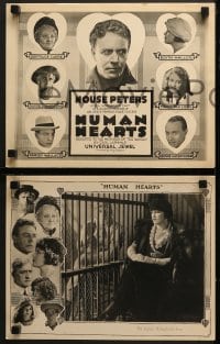 5w147 HUMAN HEARTS 8 LCs 1922 House Peters & cast in a screen version of Hal Red's stage success!