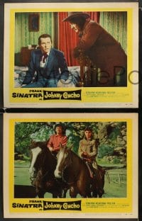 5w725 JOHNNY CONCHO 3 LCs 1956 cowboy Frank Sinatra, Phyllis Kirk and Willis Bouchey!
