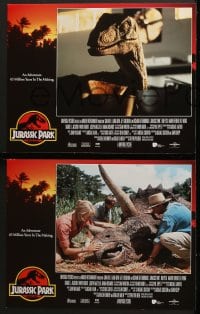 5w163 JURASSIC PARK 8 LCs 1993 Spielberg, Sam Neill, Laura Dern, Jeff Goldblum, Richard Attenborough