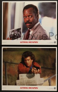 5w177 LETHAL WEAPON 8 LCs 1987 great images of partners Mel Gibson & Danny Glover!