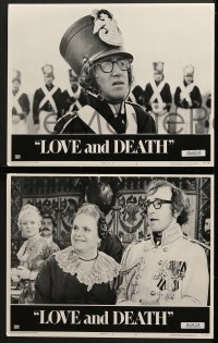5w185 LOVE & DEATH 8 LCs 1975 cool images from wacky Woody Allen & Diane Keaton romantic comedy!