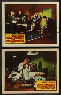 5w534 MAN WHO TURNED TO STONE 5 LCs 1957 Victor Jory practices unholy medicine, cool horror images!