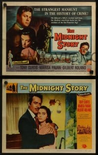 5w200 MIDNIGHT STORY 8 LCs 1957 Tony Curtis in the strangest San Francisco manhunt in history!