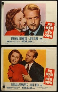 5w223 NO MAN OF HER OWN 8 LCs 1950 cool images of Barbara Stanwyck, John Lund, Lyle Bettger!