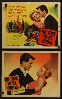 5w225 NO TIME TO BE YOUNG 8 LCs 1957 1st Robert Vaughn, too old to be teens, too young to be adults!